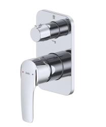 Смеситель для ванны/душа IDDIS Ray настенный, однорычажный, встраиваемый, без излива, латунь, цвет хром, с двумя выходами