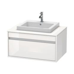 Тумба под раковину для консоли/столешницы Duravit Ketho 80х55х42,6 см, подвесная, ДСП, цвет: белый глянец, 1 выдвижной ящик, для встраиваемой сверху раковины, прямоугольная Тумба под раковину для консоли/столешницы Duravit Ketho 80х55х42,6 см, подвесная, ДСП, цвет: белый глянец, 1 выдвижной ящик, для встраиваемой сверху раковины, прямоугольная