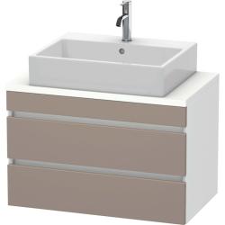 Тумба под раковину для консоли/столешницы Duravit DuraStyle 80х47,8х51,2 см, подвесная, ДСП, цвет: базальт/белый матовый, 2 выдвижных ящика, прямоугольная