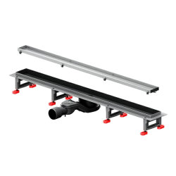 Душевой трап (лоток) AM.PM MasterFlow 800 мм комбинированный затвор со стальной матовой решеткой, под плитку, выходная труба 40/50 мм, линейный