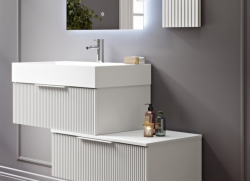 Тумба Cezares Premium Plisse, 70х45х27 см, подвесная, 1 выдвижной ящик, цвет белый матовый, шкафчик навесной, механизм доводчика, прямоугольная
