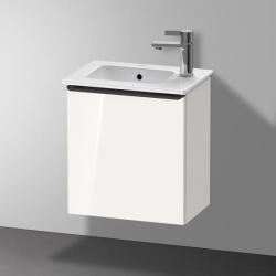 Тумба под раковину Duravit D-Neo, 41х27,4х44 см, подвесная, с распашной дверцей, ДСП, цвет: белый глянец, шкафчик навесной, прямоугольная, правая, в ванную комнату