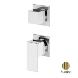 Смеситель для душа Cezares Porta, встраиваемый, на 3 выхода, однорычажный, без излива, керамический, латунь, внутренний (скрытый монтаж), цвет Sunrise