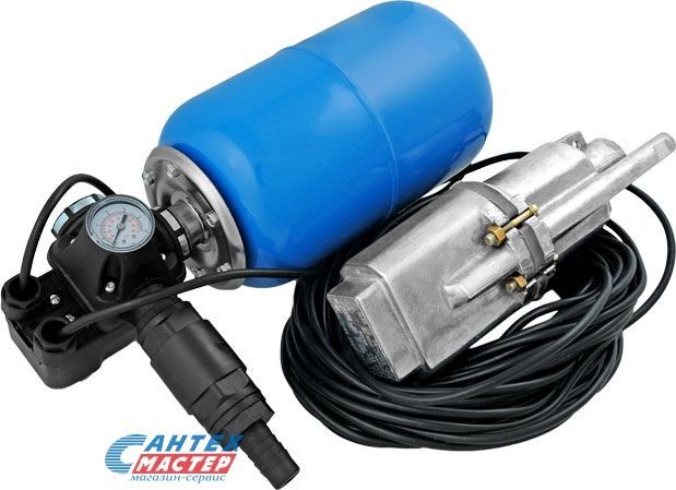 Насосная станция Unipump АКВАРОБОТ М 5-40В, 1.6 м³/ч, напор - 75 м, 0.24 кВт, (220 В) гидроаккумулятор 5 л, давление 6 бар, глубина всасывания 3 м, автоматическая, для подачи чистой воды, водоснабжения частного дома, дачи, полива, из колодца