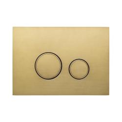 Кнопка смыва KK-POL Aquafiori Sfera прямоугольная, цвет бронза, нержавеющая сталь, клавиша управления для сливного бачка, инсталляции унитаза, двойная, механическая, панель, универсальная, размер 245х175х14 мм