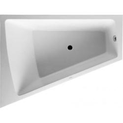 Ванна Duravit Paiova 170х130 см пристенная, акриловая, цвет: белый, с фронтальной панелью, рамой (без гидромассажа, сифона), асимметричная/угловая, с одним наклоном для спины слева, левосторонняя