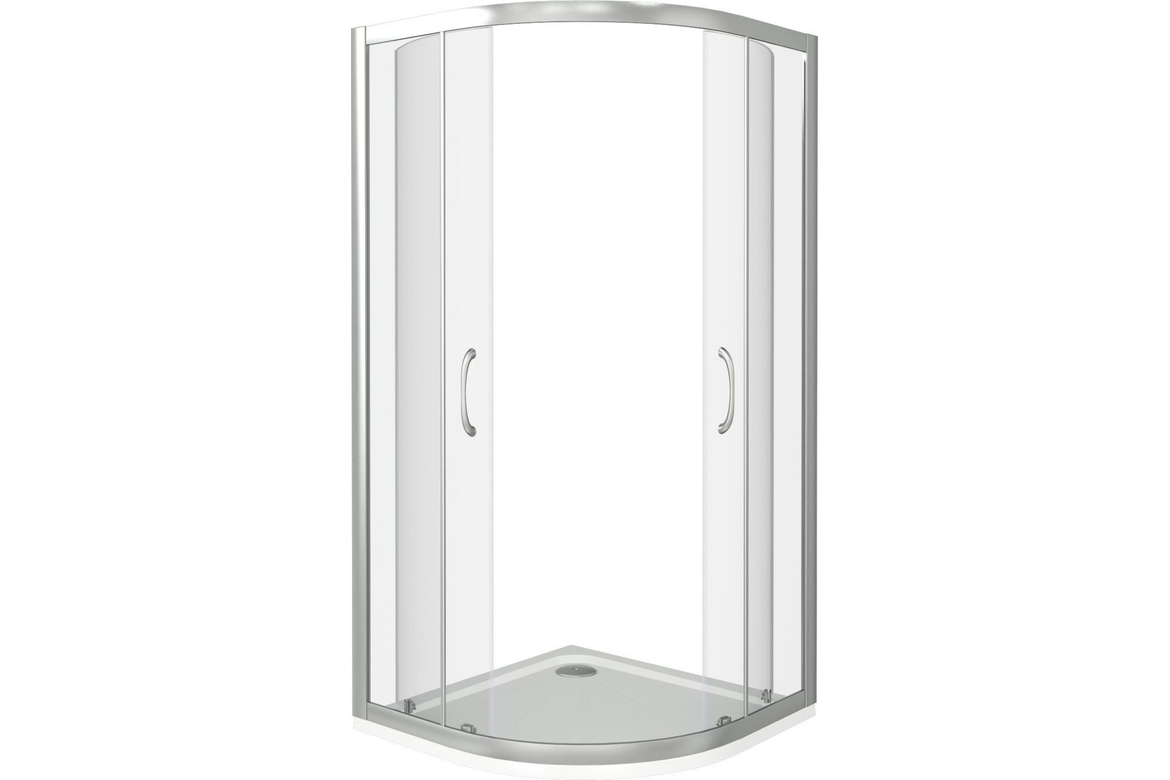 Душевое ограждение BAS Latte R-80-С-WE 80х80x185 прозрачное стекло