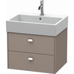 Тумба/шкафчик для консоли/столешницы Duravit Brioso под раковину 52х55х44,2 см, подвесная, ДСП, цвет: базальт/хром, 2 выдвижных ящика, прямоугольная