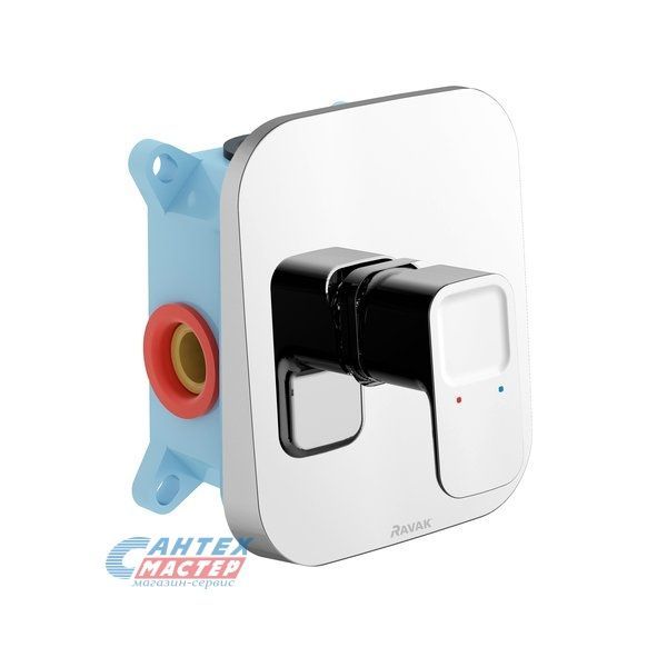 Смеситель для душа Ravak TD 066.00 однорычажный для R-box, скрытого монтажа, керамический, настенный, без излива/шланга/лейки, латунь хром