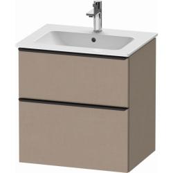 Тумба под раковину Duravit D-Neo, 81х46,2х62,5 см, подвесная, 2 выдвижных ящика, ДСП, цвет: лен, шкафчик навесной, прямоугольная, правая/левая, для раковины ME by Starck # 233683, в ванную комнату