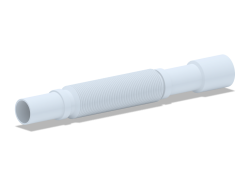 Труба гофрированная ANI (Ани-пласт) 32*32/40 белая, полипропилен, без гайки, длина от 315-800 мм