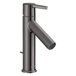 Смеситель для раковины Axor Starck 100 CoolStart, однорычажный, фиксированный излив, длина излива 10,3 см, керамический, латунь, цвет полированный черный хром, со сливным гарнитуром