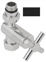 Вентиль Сунержа прямой крест G 1/2" НР х G 3/4", цвет матовый черный