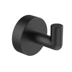 Крючок одинарный Raglo R320.05.09 настенный, латунь, форма округлая, для полотенец/халатов в ванную/туалет/душевую кабину, цвет графит