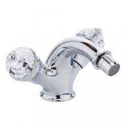 Смеситель для биде Migliore Prestige Crystal, двухвентильный, неповоротный, длина 135 мм, керамический, латунь, цвет хром