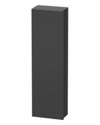 Пенал Duravit DuraStyle, 40x24x140 см, подвесной, (левый), с дверцей, с полкой, со стеклянными полками, цвет: графит/белый матовый, в ванную комнату