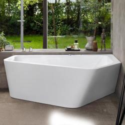 Ванна Duravit Paiova 5 177х130 см гидромассажная, пристенная, акриловая, цвет: белый, с рамой/сливом-переливом/фронтальной панелью, асимметричная/угловая, с системой гидромассажа Combi-System E, c двумя наклонами для спины, правая
