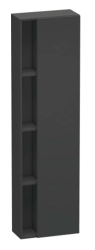 Пенал Duravit DuraStyle, 50x24x180 см, подвесной, (правый), с дверцей, с закрытыми/открытыми полками, цвет: графит матовый, в ванную комнату
