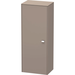 Пенал Duravit Brioso L, 52x36x133 см, подвесной, (левый), с дверцей, с полкой, со стеклянными полками, цвет: базальт/хром, в ванную комнату