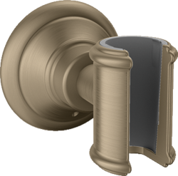 Держатель для душевой лейки Axor Montreux, настенный, металлический, цвет: шлифованный никель, для душевой лейки/шланга, для душа/ванной/душевой кабины