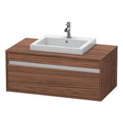 Тумба под раковину для консоли/столешницы Duravit Ketho 100х55х42,6 см, подвесная, ДСП, цвет: орех темный, 1 выдвижной ящик, для встраиваемой сверху раковины, прямоугольная