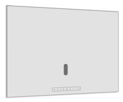 Кнопка смыва KK-POL Vitrum Grande Automatic прямоугольная, цвет белый глянец, стекло, электронная, 230V, с инфракрасным датчиком, для сливного бачка, инсталляции унитаза, двойная, размер 245х175х14 мм