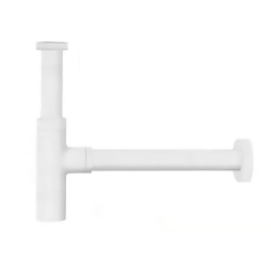Сифон для умывальника Cezares Nautic бутылочный, без выпуска, с накидной гайкой 1 1/4" DN32 латунь, белый матовый
