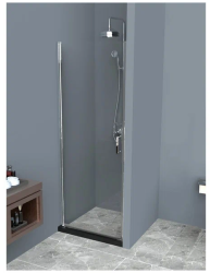 Душевая дверь BelBagno Uno, 75х190 см, прозрачное стекло/профиль хром, в нишу, универсальная установка, закаленное стекло, распашная