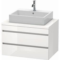 Тумба под раковину для консоли/столешницы Duravit DuraStyle 80х54,8х51,2 см, подвесная, ДСП, цвет: белый глянец, 2 выдвижных ящика, прямоугольная