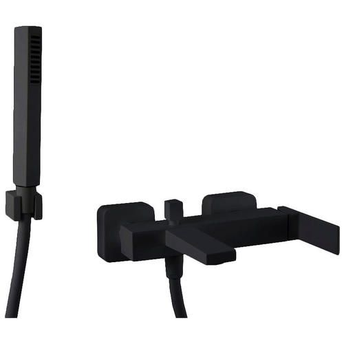 Смеситель для ванны/душа Webert Pegaso однорычажный, настенный, излив 191 мм, неповоротный, латунь, цвет черный