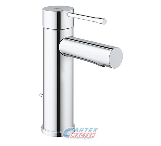 Смеситель для раковины Grohe Essence+ однорычажный, излив короткий, длина 94 мм, керамический, латунь, цвет хром, без донного клапана