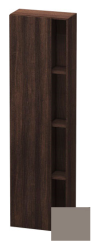 Пенал Duravit DuraStyle, 50x24x180 см, подвесной, (левый), с дверцей, с закрытыми/открытыми полками, цвет: каштан темный/базальт, в ванную комнату