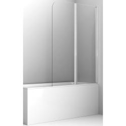 Душевая шторка на ванну Ambassador Bath Screens, 100х140 см, прозрачное стекло/профиль хром, складная/двухсекционная, плоская/панель, правая/левая, правосторонняя/левосторонняя, универсальная