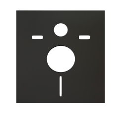 Звукоизоляционная плита KK-POL для подвесного унитаза и для биде, цвет черный