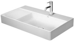 Раковина DURAVIT DuraSquare 80х47х14,5 см, накладная, прямоугольная, керамика DuraCeram, с крылом, чаша справа, цвет белый, 1 отверстие под смеситель, без перелива, правая