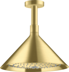 Верхний душ AXOR Showers/Front 240 2jet с потолочным подсоединением, потолочный монтаж, круглый, с 2 режимами, размер 27,9х27,9 см, металлический/латунный, цвет: шлифованная медь, для душа/ванной
