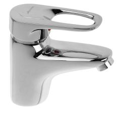 Смеситель для раковины/умывальника Accoona, однорычажный, неповоротный, керамический, длина излива 120 мм, цинк, цвет хром