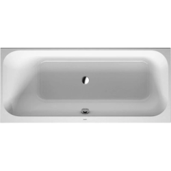 Ванна Duravit Happy D.2 160х70 см встраиваемая, акриловая, цвет: белый, (без гидромассажа, ножек, сифона, фронтальной панели), прямоугольная, с одним наклоном для спины слева