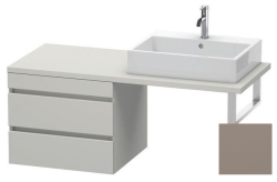 Тумба/шкафчик для консоли/столешницы Duravit DuraStyle под раковину 60х54,8х51,2 см, подвесная, ДСП, цвет: орех/базальт, 2 выдвижных ящика, прямоугольная