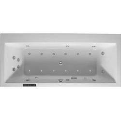 Ванна Duravit Happy D.2 180х80 см гидромассажная, пристенная, акриловая, цвет: белый, с рамой/сливом-переливом/фронтальной панелью, прямоугольная, с системой гидромассажа Combi-System L, с двумя наклонами для спины