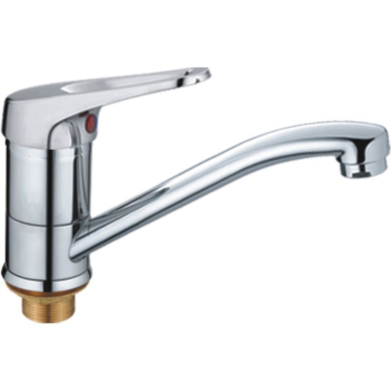 Смеситель для кухни/мойки HAIBA CRON однозахватный, поворотный, длина 148 мм, силумин, цвет хром