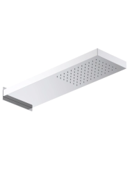 Верхний душ Aquatek AQ2084CR прямоугольный, 1 режим, размер 550х170 мм, нержавеющая сталь, цвет хром, для душа/ванной, на стену