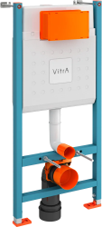 Инсталляция для подвесного унитаза Vitra V-Fix Core, (без клавиши смыва, кнопки), система для подвесного унитаза, со скрытым смывным бачком (бак), комплект, размеры рамы (каркас), 480х1120х80 мм, в капитальную стену и пол