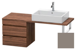 Тумба/шкафчик для консоли/столешницы Duravit DuraStyle под раковину 50х47,8х51,2 см, подвесная, ДСП, цвет: орех темный/базальт, 2 выдвижных ящика, прямоугольная