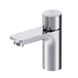 Смеситель для раковины/умывальника AM.PM X-Joy TouchReel, нажимной, неповоротный, керамический, длина излива 99 мм, латунь, цвет хром