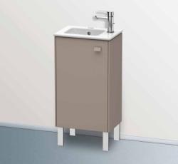 Тумба под раковину Duravit Brioso, 46х44,5х56,3 см, подвесная, с распашной дверцей, ДСП, цвет: базальт, шкафчик навесной, прямоугольная, левая, в ванную комнату