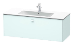 Тумба под раковину Duravit Brioso, 122х47,9х44,2 см, подвесная, 1 выдвижной ящик, ДСП, цвет: светло-голубой, шкафчик навесной, механизм доводчика, прямоугольная, правая/левая, в ванную комнату