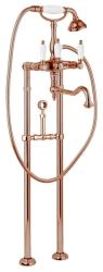 Смеситель для ванны/душа Cezares First, напольный, двухвентильный, поворотный, длина 235 мм, керамический, латунь, цвет бронза