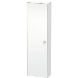 Пенал Duravit Brioso L, 52x24x177 см, подвесной, (левый), с дверцей, с полкой, со стеклянными полками, цвет: белый матовый/хром, в ванную комнату