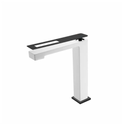 Смеситель для раковины/умывальника Boheme Q, однорычажный, неповоротный, керамический, высокий, длина излива 182 мм, латунь, цвет белый